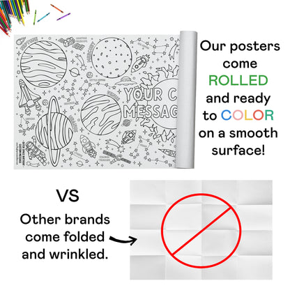 Giant Personalized Outer Space Coloring Banner
