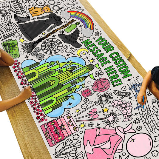 Giant Personalized Witch Friends Coloring Banner