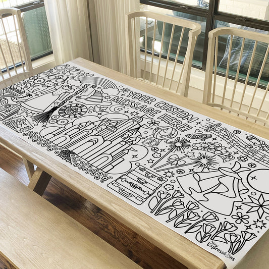Giant Personalized Witch Friends Coloring Banner