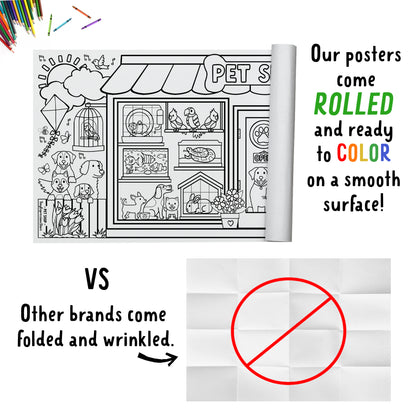 Giant Pet Shop Coloring Banner