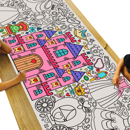 Giant Princess Coloring Banner