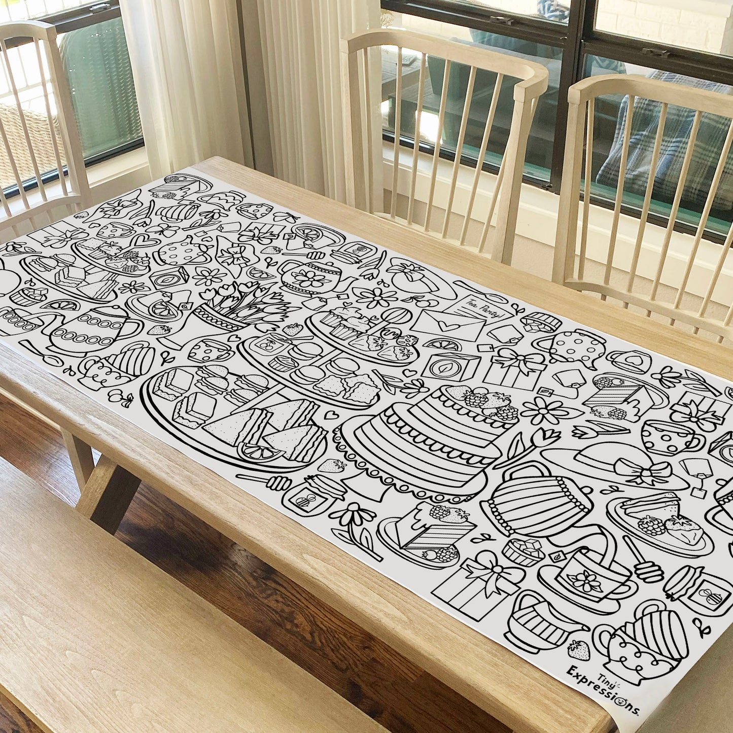 Giant Tea Party Coloring Banner