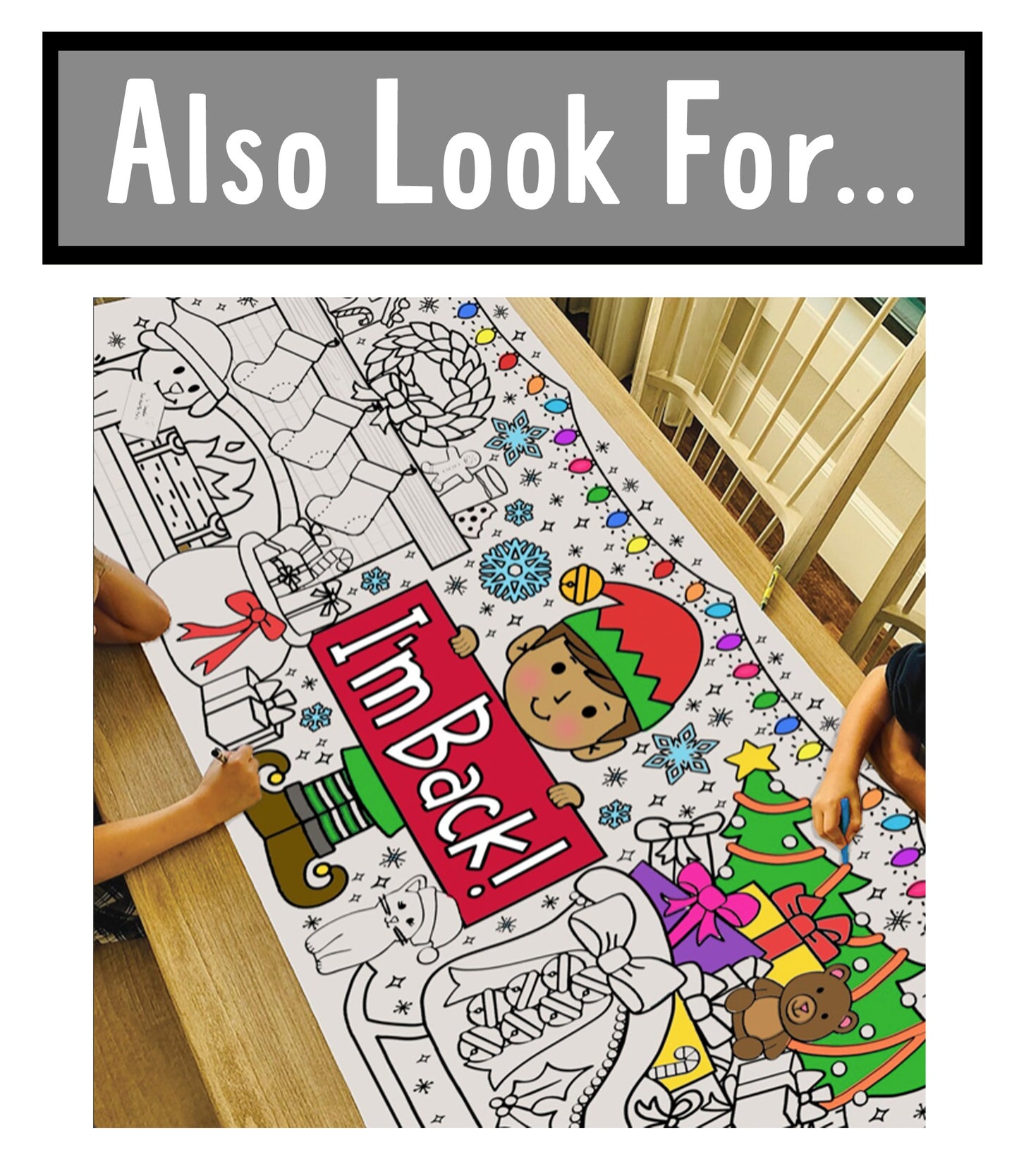 Giant Personalized Thanksgiving Coloring Banner