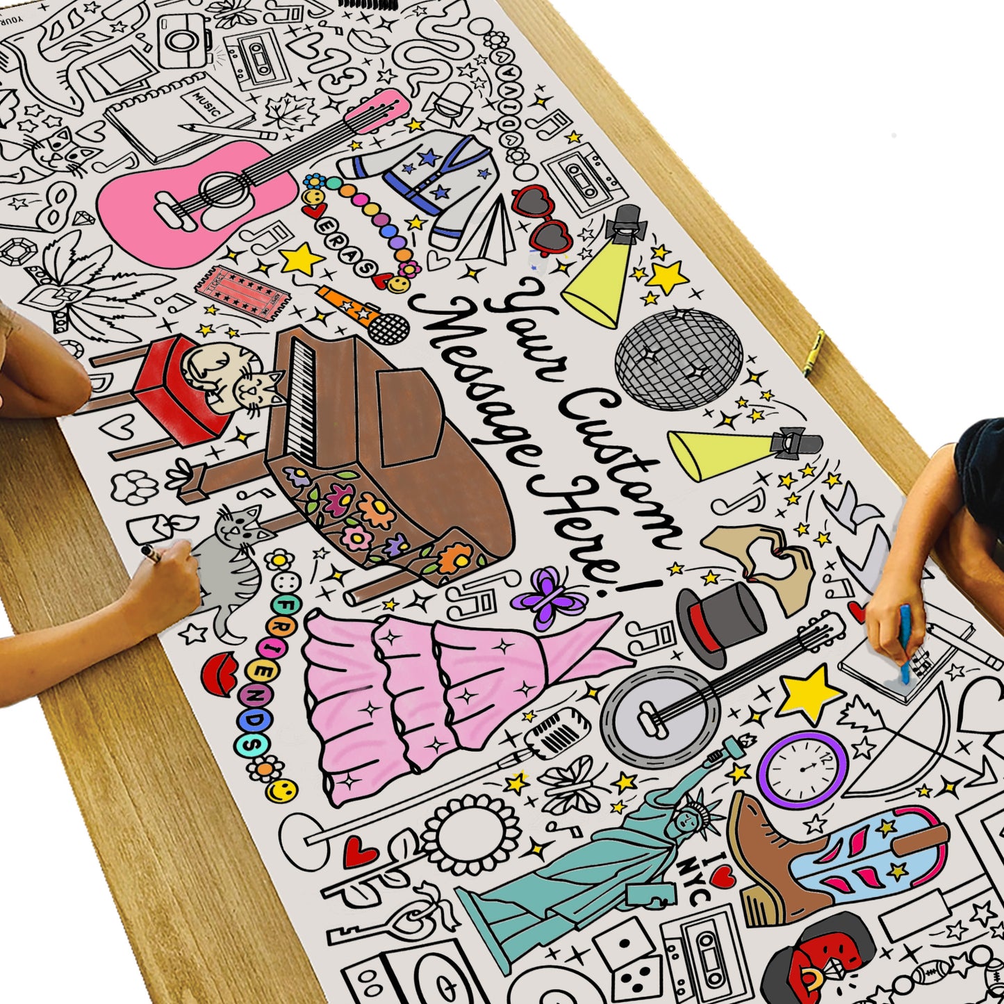 Giant Personalized Eras Diva Coloring Banner