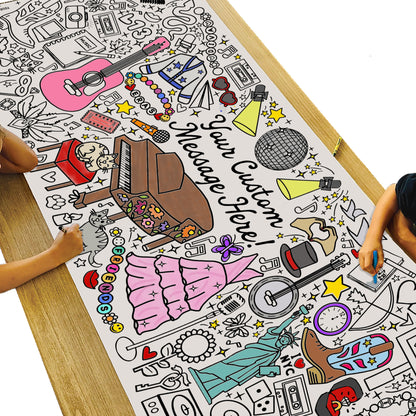 Giant Personalized Eras Diva Coloring Banner