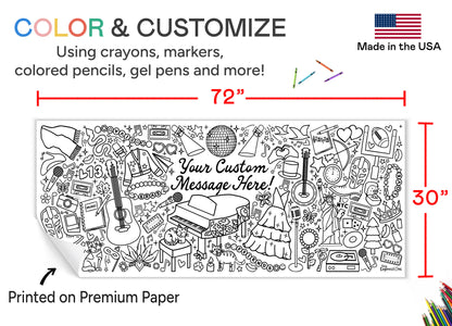 Giant Personalized Eras Diva Coloring Banner