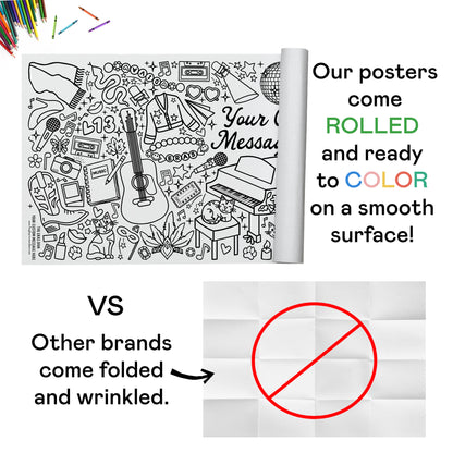 Giant Personalized Eras Diva Coloring Banner