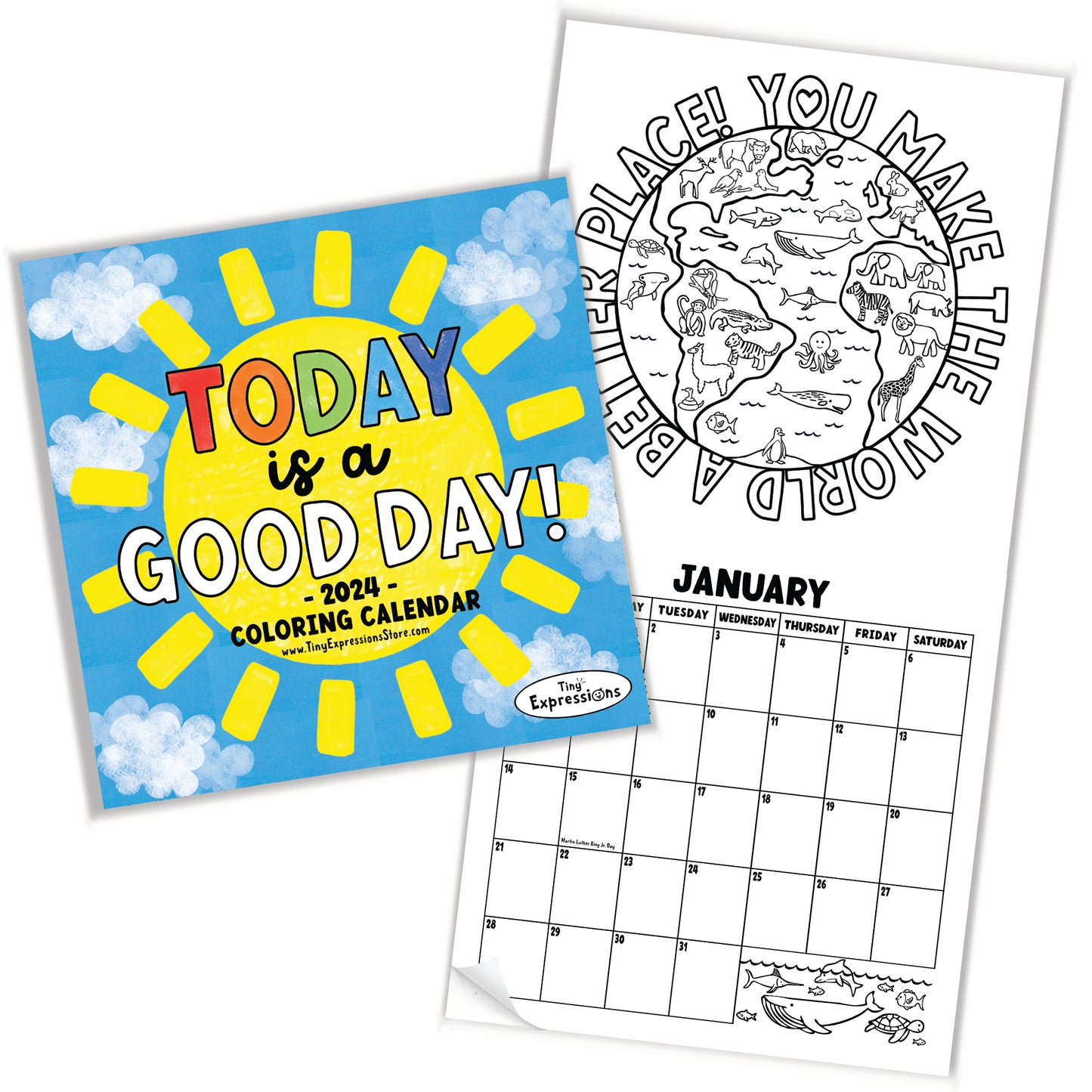 2024 Inspirational Kids Coloring Calendar