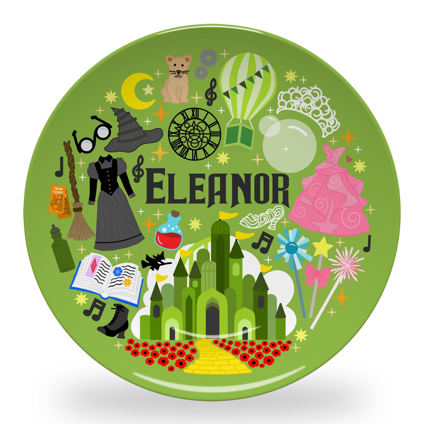 Personalized Witch Friends Plate