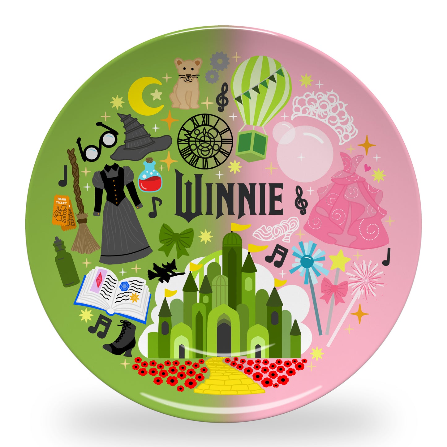 Personalized Witch Friends Plate