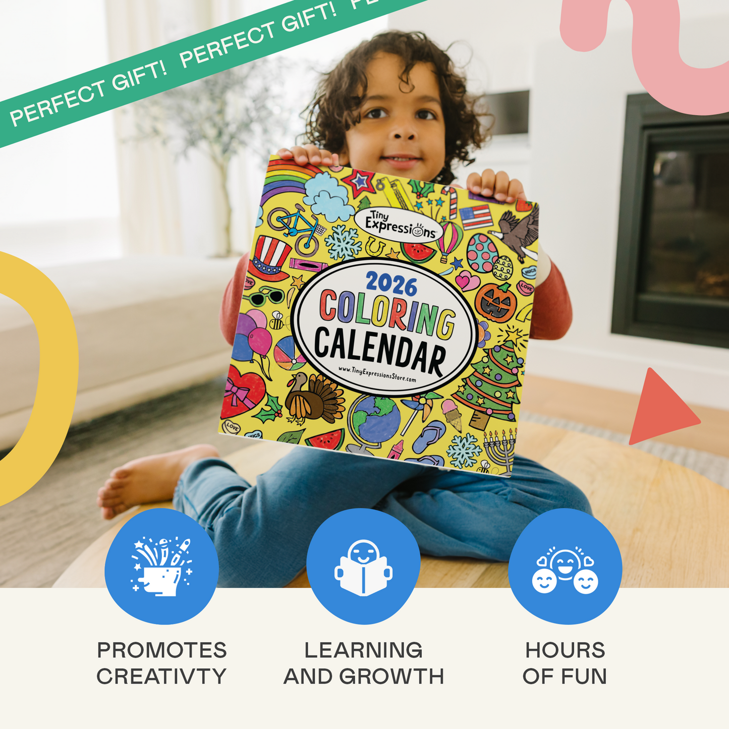2026 Coloring Calendar for Kids