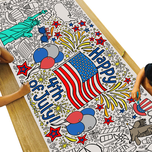 Giant 4th of July Coloring Banner