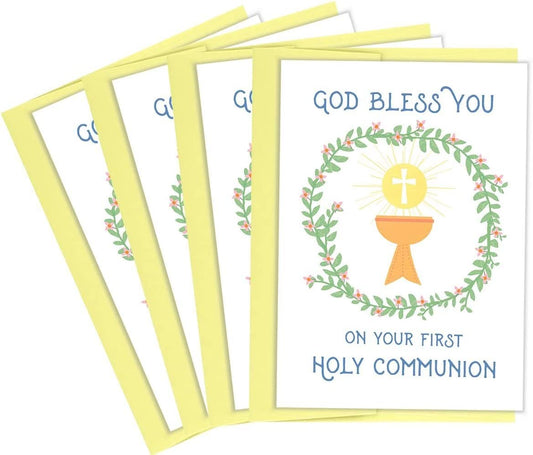 Tiny Expressions First Holy Communion Greeting Cards (4 Pack)