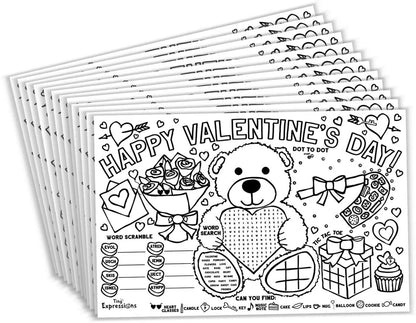 Valentine's Day Coloring Placemats