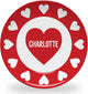 Personalized Red Valentine's Day Plate