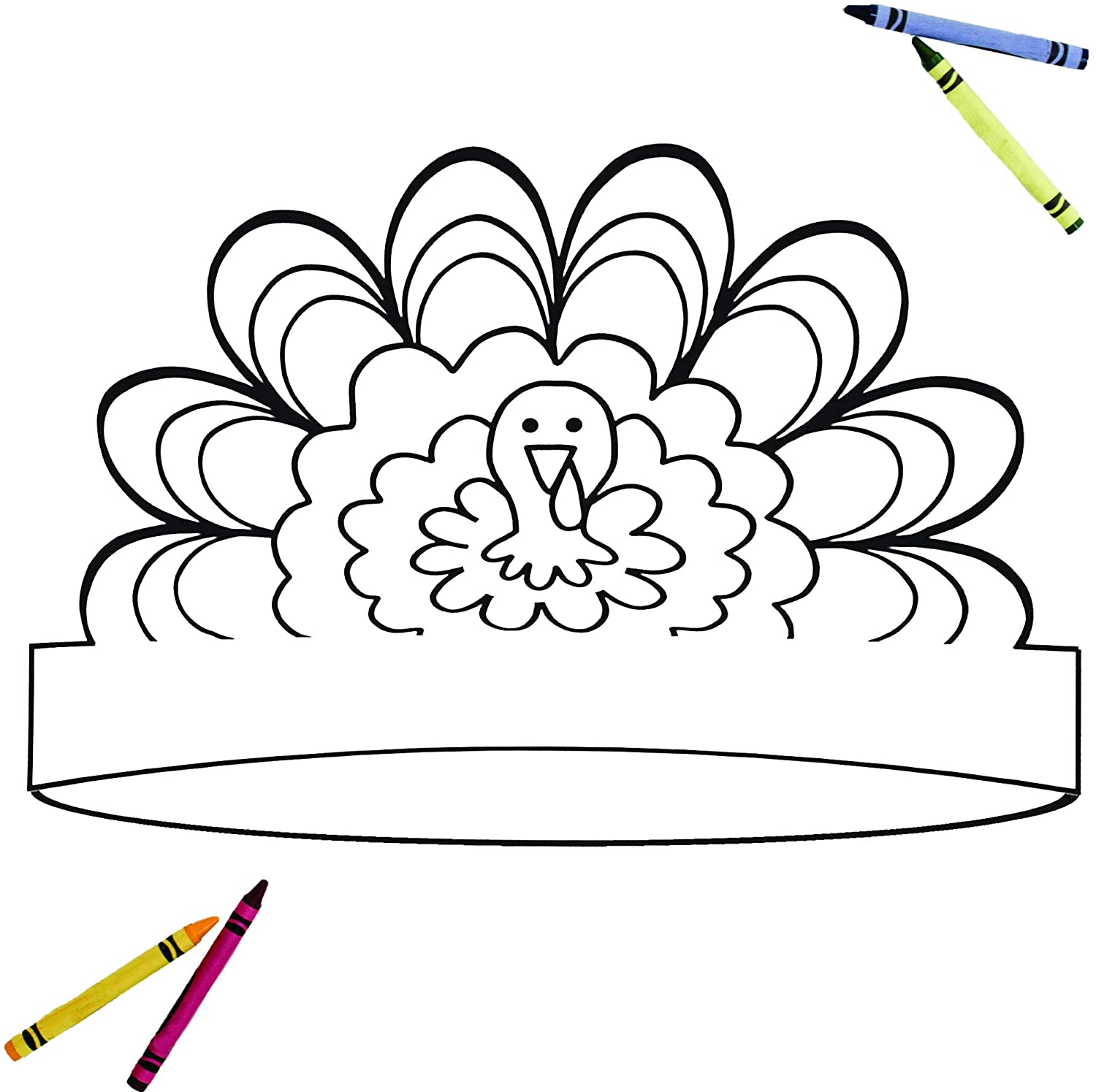 thanksgiving coloring crowns (12 crowns) – tiny expressions