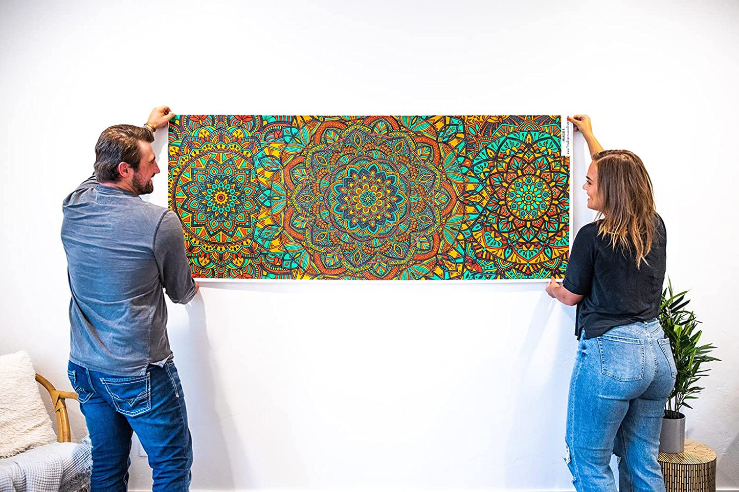 Giant Mandala Coloring Banner