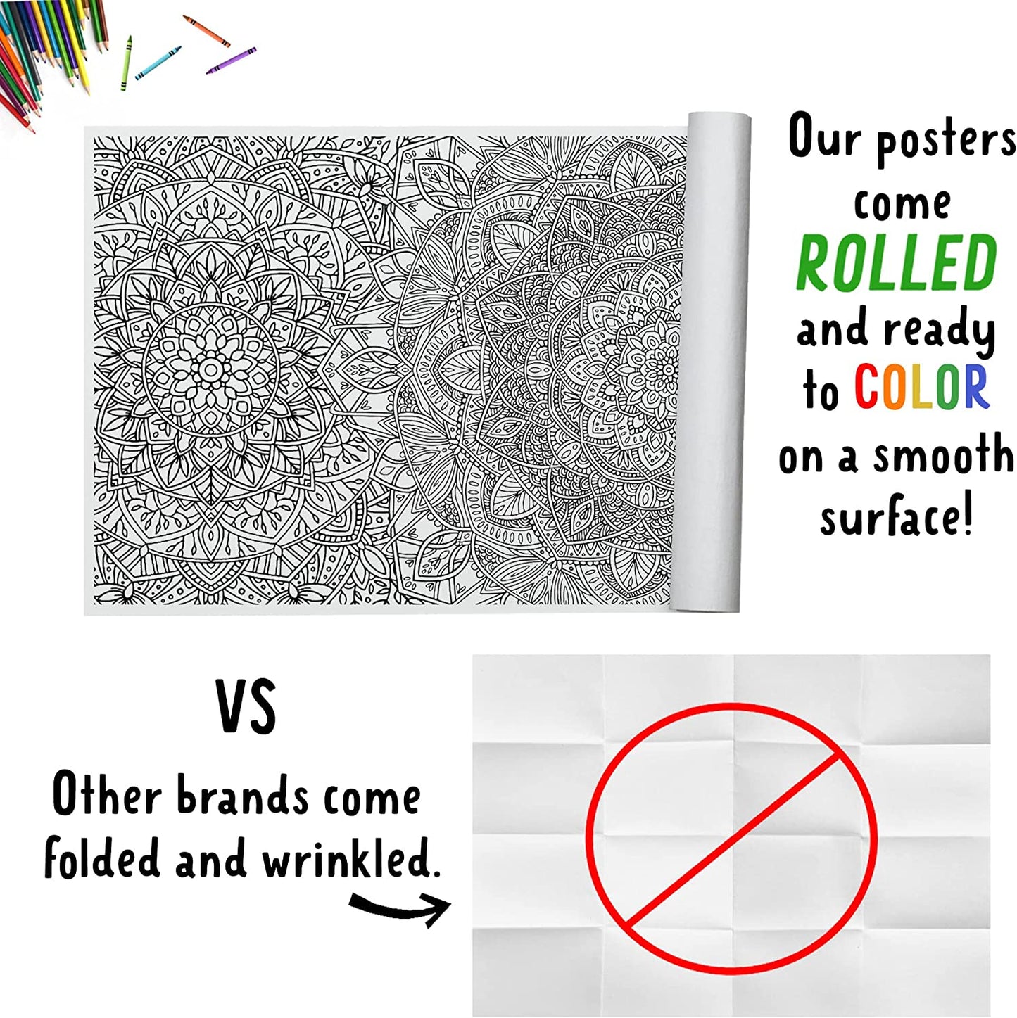 Giant Mandala Coloring Banner