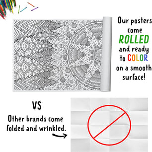 Giant Christmas Tree Mandala Coloring Banner