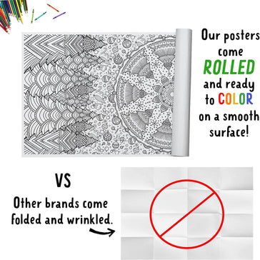 Giant Christmas Tree Mandala Coloring Banner