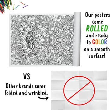 Giant Fall Mandala Coloring Banner