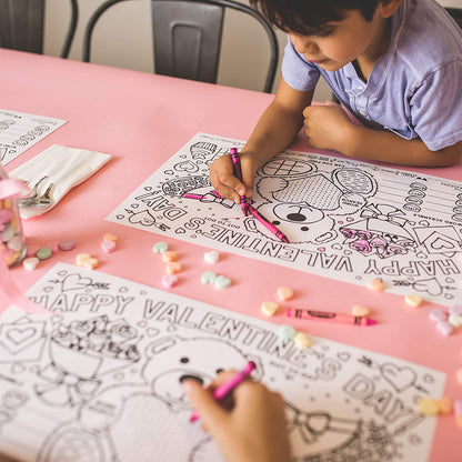 Valentine's Day Coloring Placemats