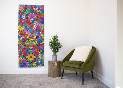 Giant Flowers Mandala Coloring Banner