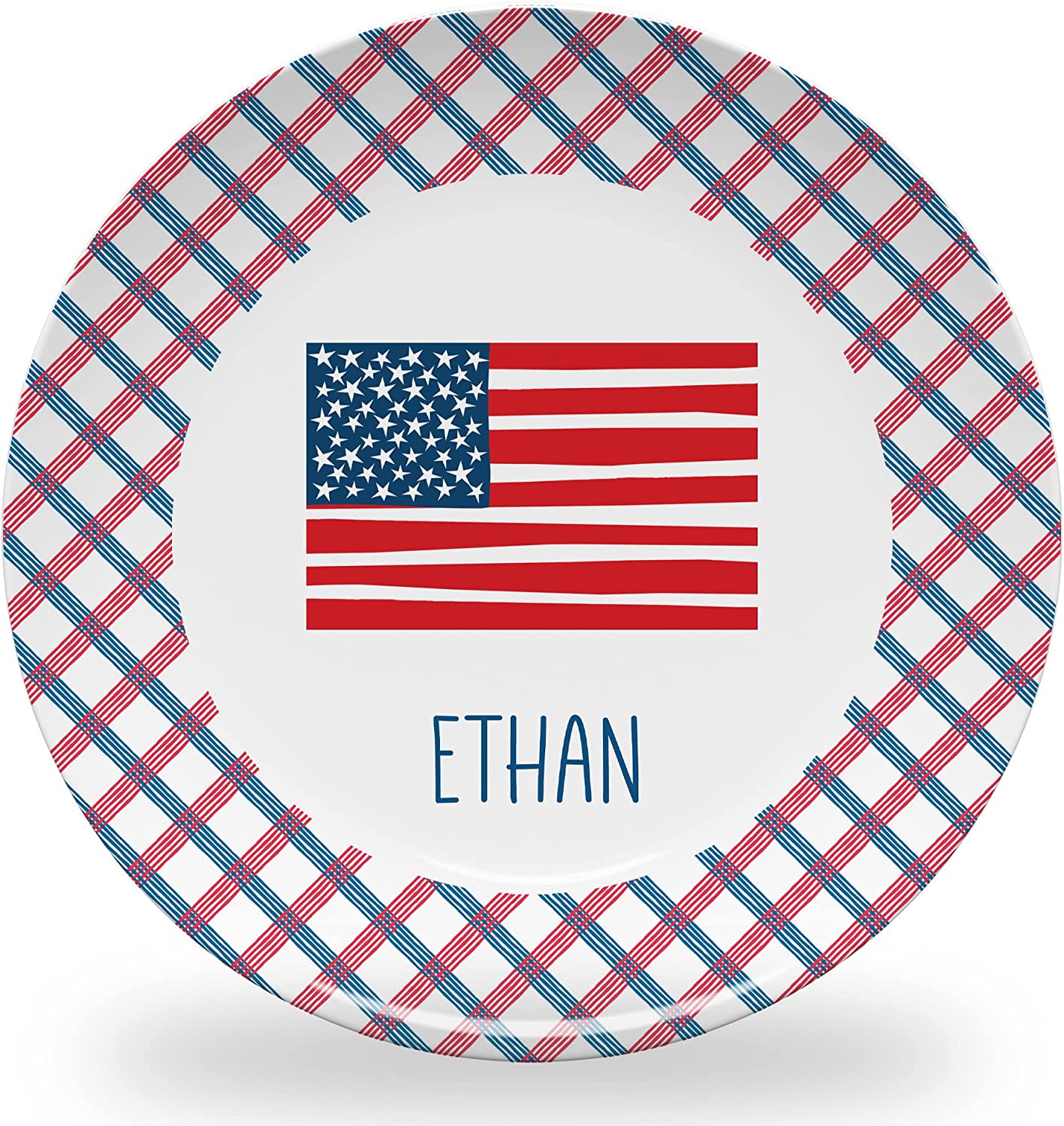 Personalized American Flag Plate
