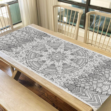 Giant Christmas Tree Mandala Coloring Banner