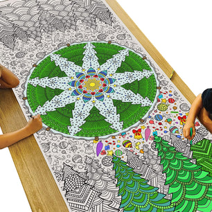 Giant Christmas Tree Mandala Coloring Banner