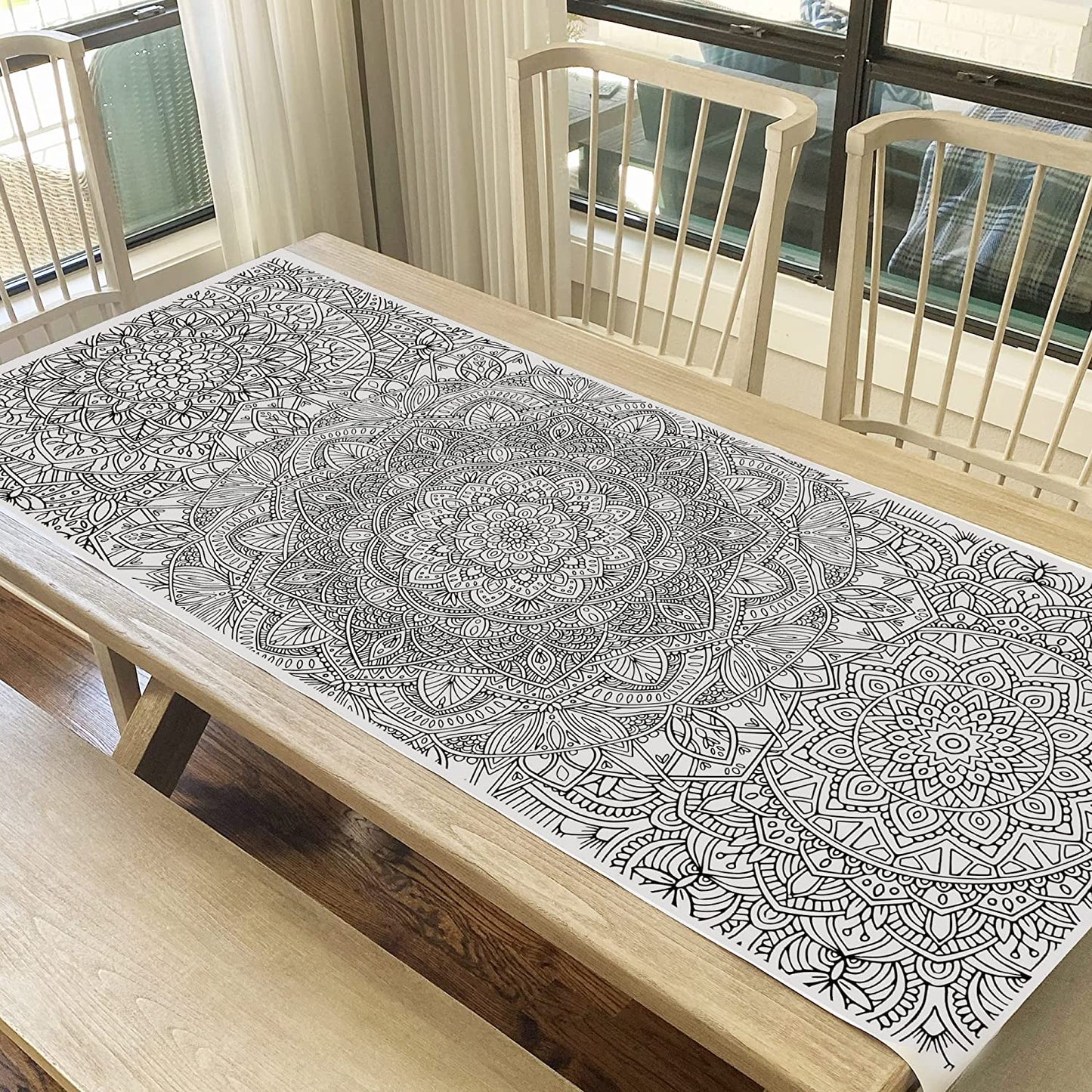 Giant Mandala Coloring Banner
