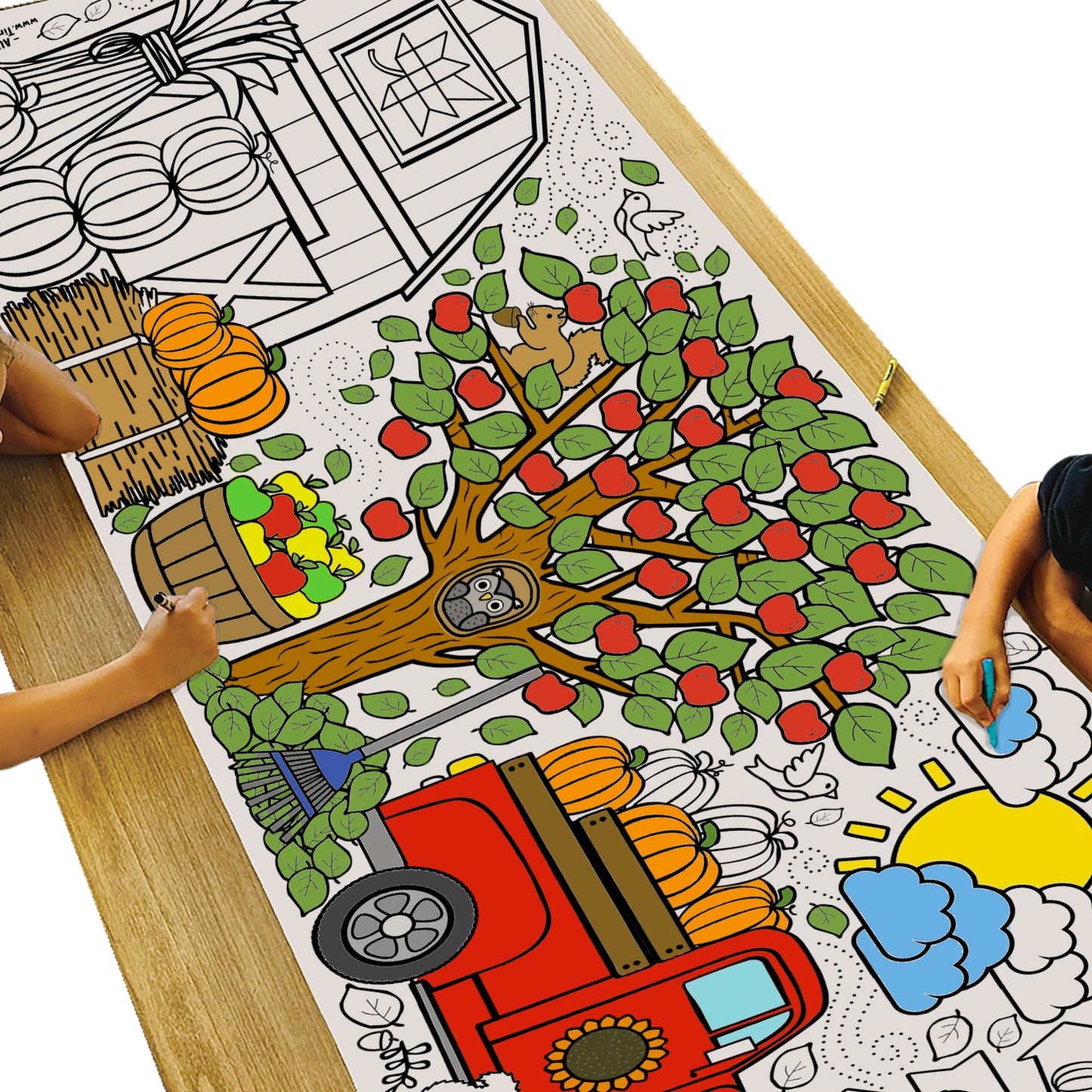 Giant Autumn Harvest Coloring Banner