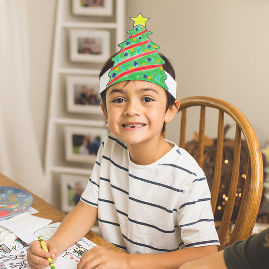 Christmas Coloring Crowns (12 Crowns)