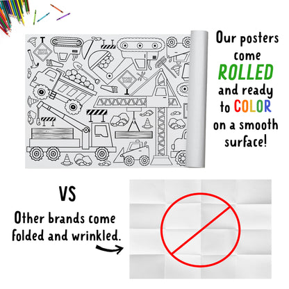 Giant Construction Coloring Banner