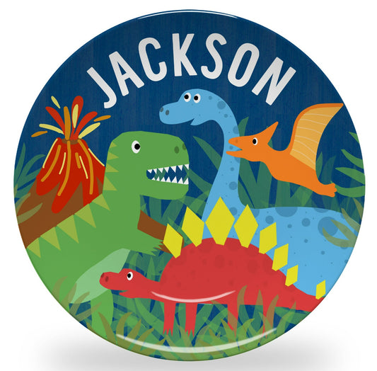 Personalized Dinosaur Plate