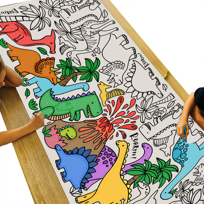 Giant Dinosaur Coloring Banner