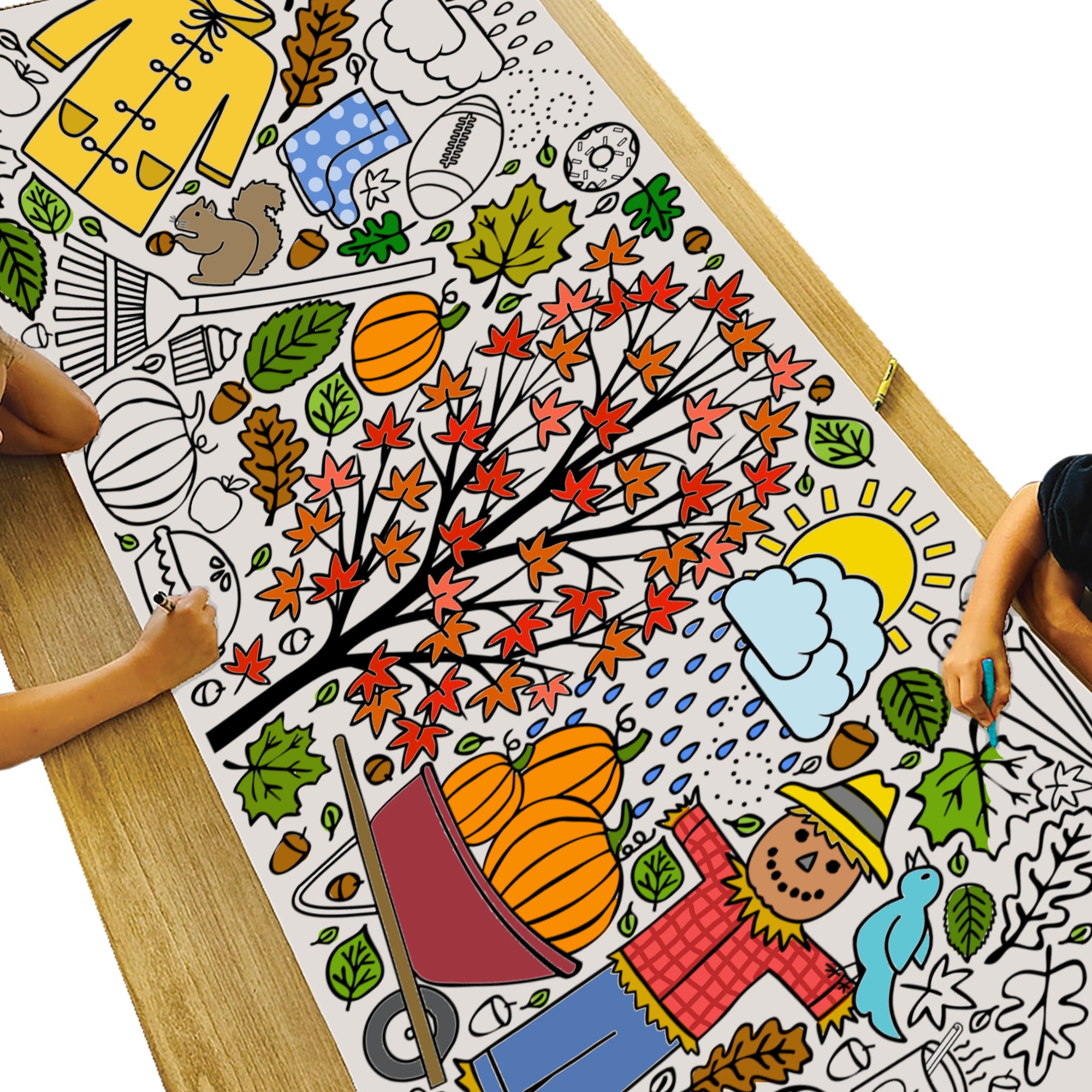 Giant Fall Coloring Banner – Tiny Expressions