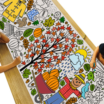 Giant Fall Coloring Banner