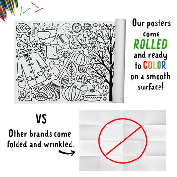 Giant Fall Coloring Banner