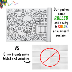 Giant Football Coloring Banner