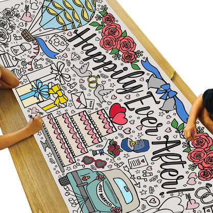 Giant Wedding Coloring Banner