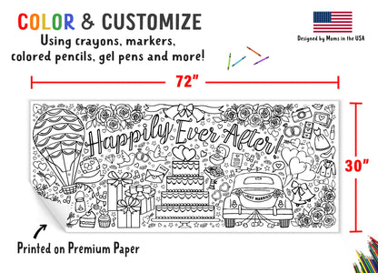 Giant Wedding Coloring Banner