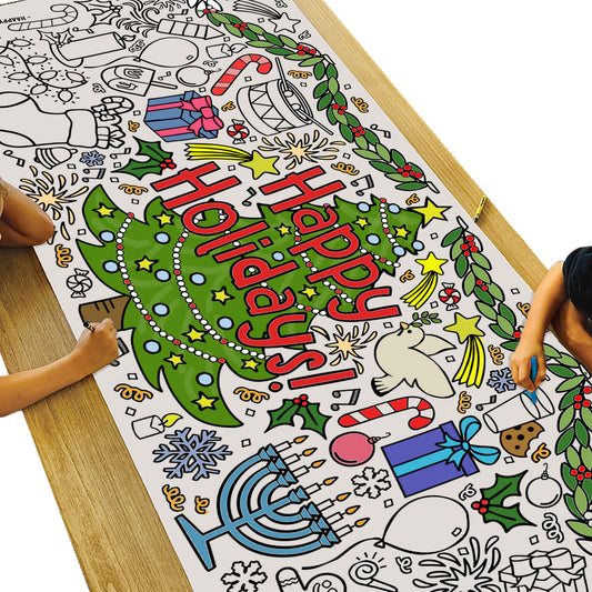 Giant Holiday Coloring Banner