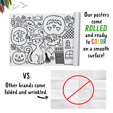 Giant Halloween Coloring Banner