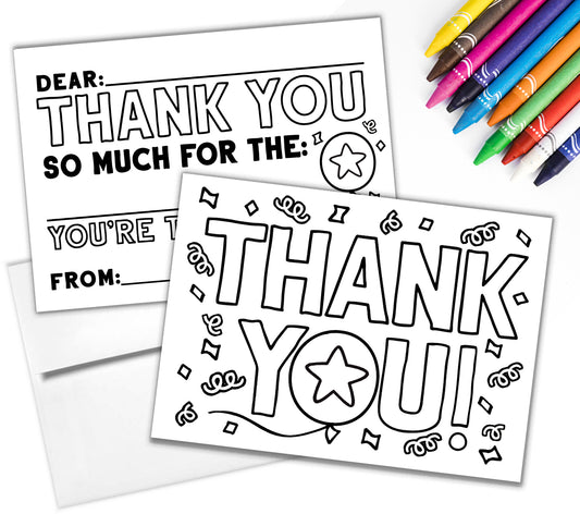 Thank you Coloring Cards