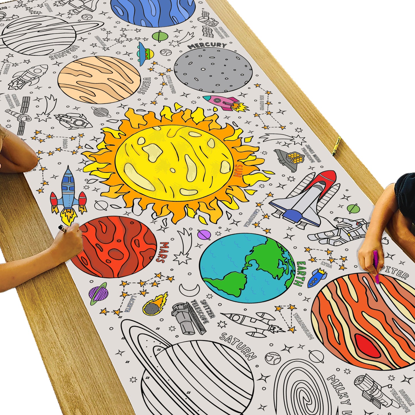 Giant Outer Space Coloring Banner