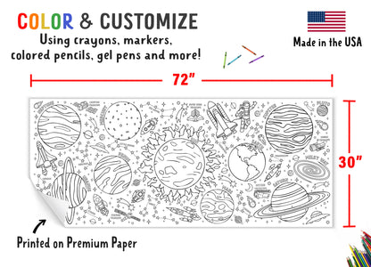 Giant Outer Space Coloring Banner