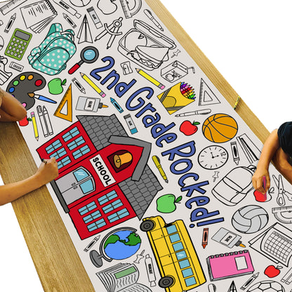 Giant School Rocked Coloring Banner [Customize your own grade!]