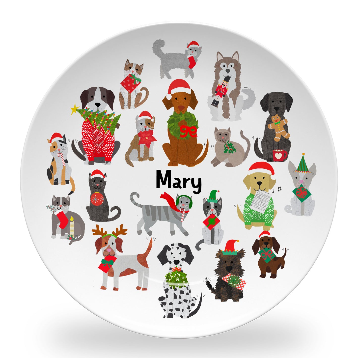 Personalized Christmas Pet Plate
