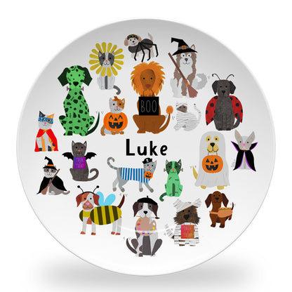 Personalized Halloween Pet Plate